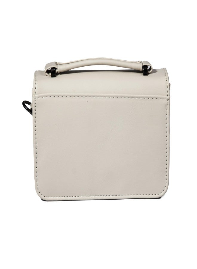 Heartbeat Crossbody Sling Bag for Women | Stylish crossbody sling bag for girls/women (Beige/Off White) - Image 3